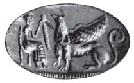 Оттиски золотых перстней-печатей из Микен,XIV—XIII вв. до н. э.
