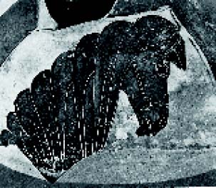 Голова коня. Фрагмент амфоры из Веланидезы. Аттика. Ок. 550 г. до н. э. Мыс Суния.