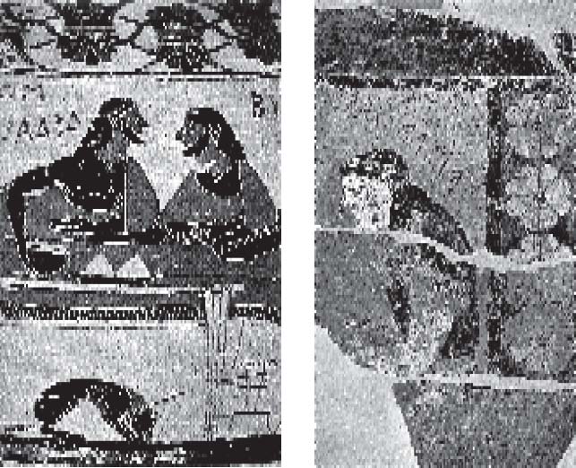 Пирующие. Деталь росписи коринфского кратера Расписная метопа храма Аполлона