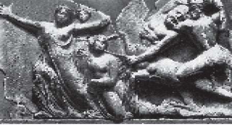 Лапифянки, преследуемые кентаврами. Фрагмент скульптурного фриза храма Аполлона