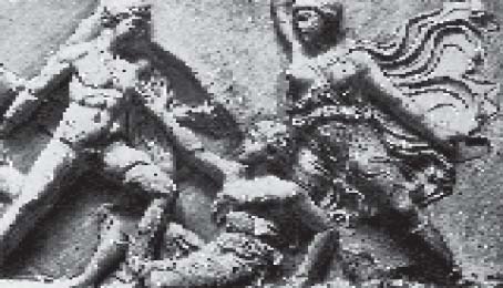 Ахилл и Пентесилея. Фрагмент скульптурного фриза храма Аполлона в Бассах