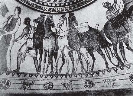 Роспись гробницы в Казанлыке. IV—III вв. до н. э.