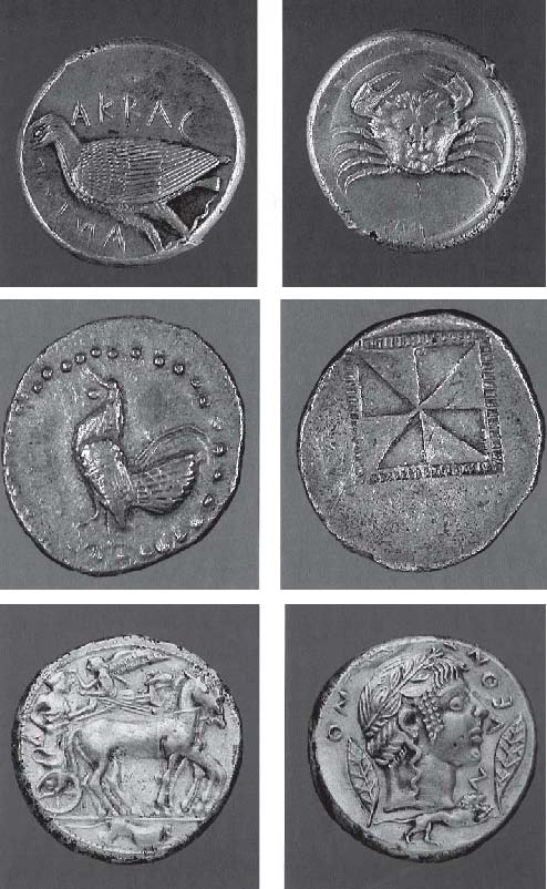 Тетрадрахма из Леонтин. Серебро. 480—470 гг. до н. э.