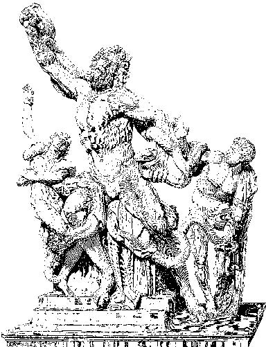 Лаокоон с сыновьями (мрамор, ок. 50 г. до н. э., Рим, Ватиканские музеи)