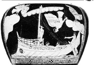 Одиссей проплывает мимо острова сирен